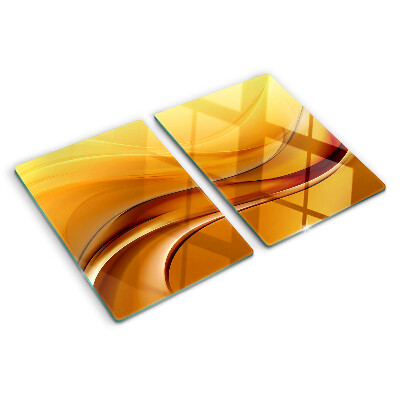 Snijplanken van glas Golven in goudtinten