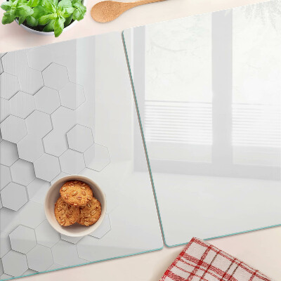 Snijplanken glas Zeshoeken in grijstinten