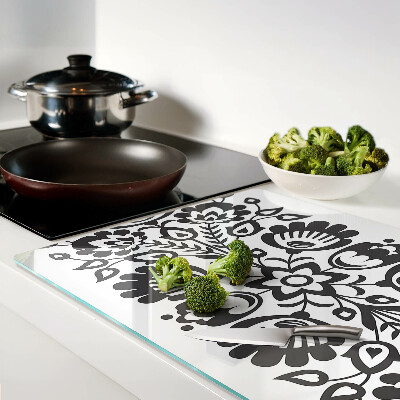 Glazen snijplanken Bloemenmotief in volksstijl