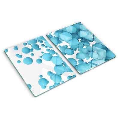 Glazen snijplanken Bellen in verschillende tinten blauw