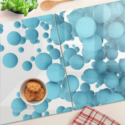 Glazen snijplanken Bellen in verschillende tinten blauw