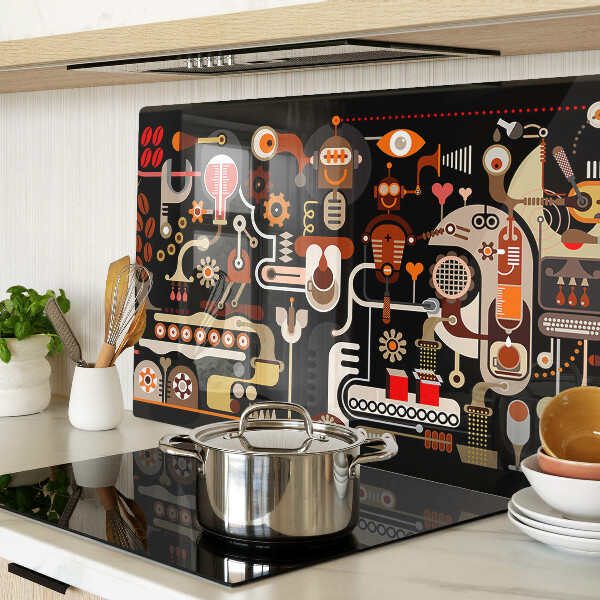 Snijplanken glas Abstracte patronen met plantmotieven