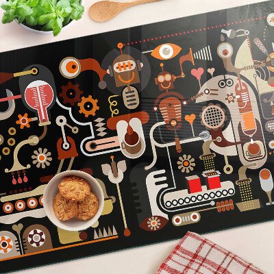 Snijplanken glas Abstracte patronen met plantmotieven