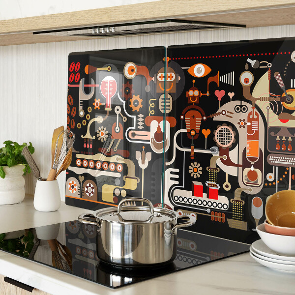 Snijplanken glas Abstracte patronen met plantmotieven