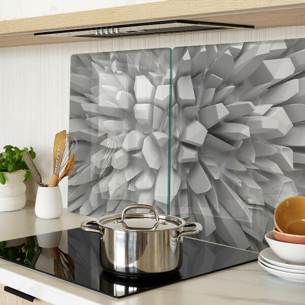 Glazen snijplanken Kristalstructuren in grijstinten