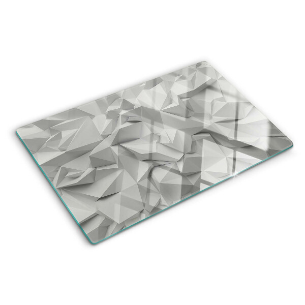 Snijplanken van glas Abstract 3D-patroon in grijstinten