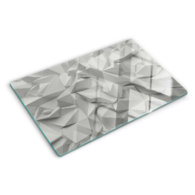 Snijplanken van glas Abstract 3D-patroon in grijstinten