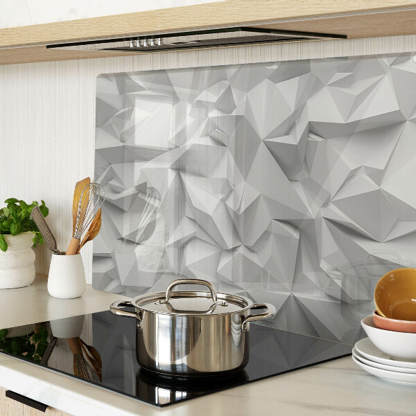 Snijplanken van glas Abstract 3D-patroon in grijstinten