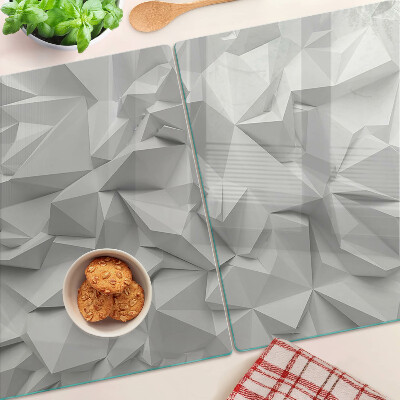 Snijplanken van glas Abstract 3D-patroon in grijstinten