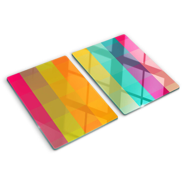Snijplanken glas Kleurrijke geometrie met kleurovergang