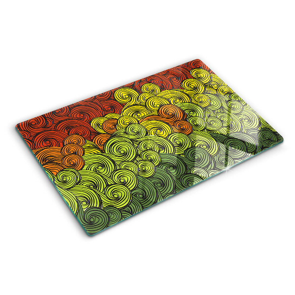 Snijplanken van glas Wervelingen van kleur