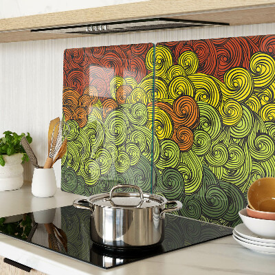 Snijplanken van glas Wervelingen van kleur