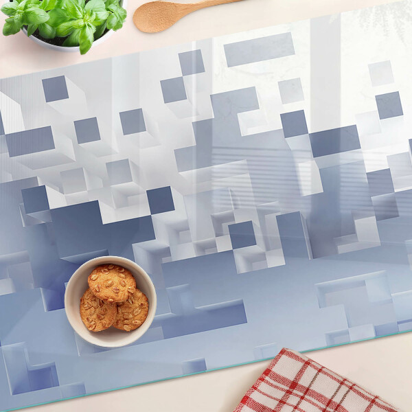 Snijplanken glas Geometrische patronen in blauwe tinten