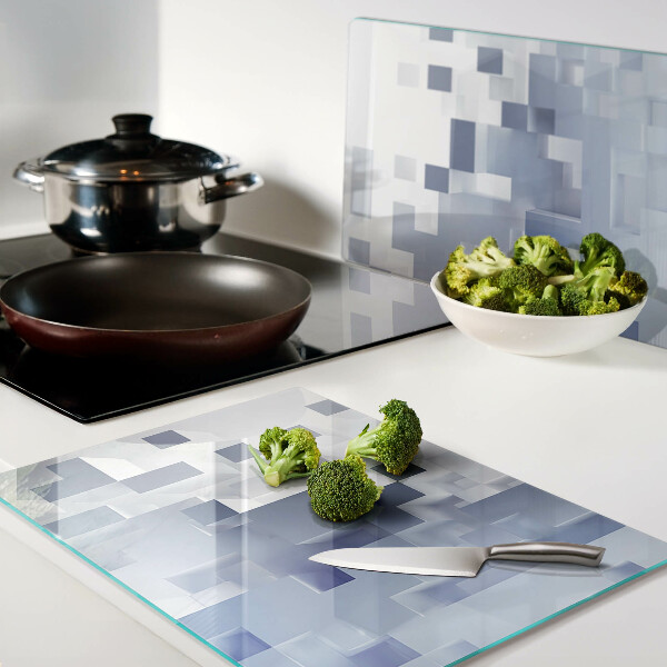 Snijplanken glas Geometrische patronen in blauwe tinten