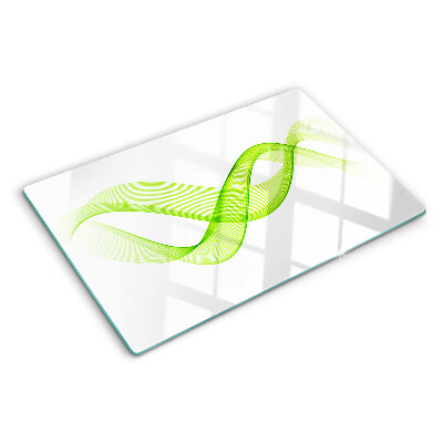Glazen snijplanken Golven in verschillende tinten groen