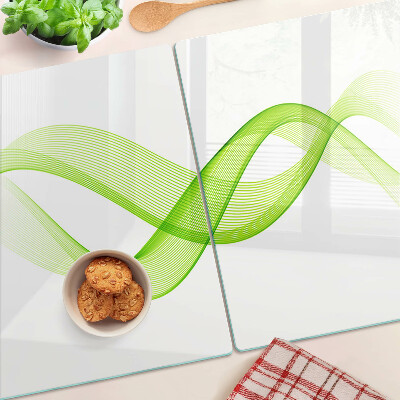 Glazen snijplanken Golven in verschillende tinten groen