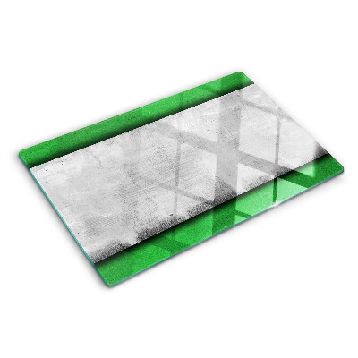 Snijplanken van glas Groene en grijze lijnen