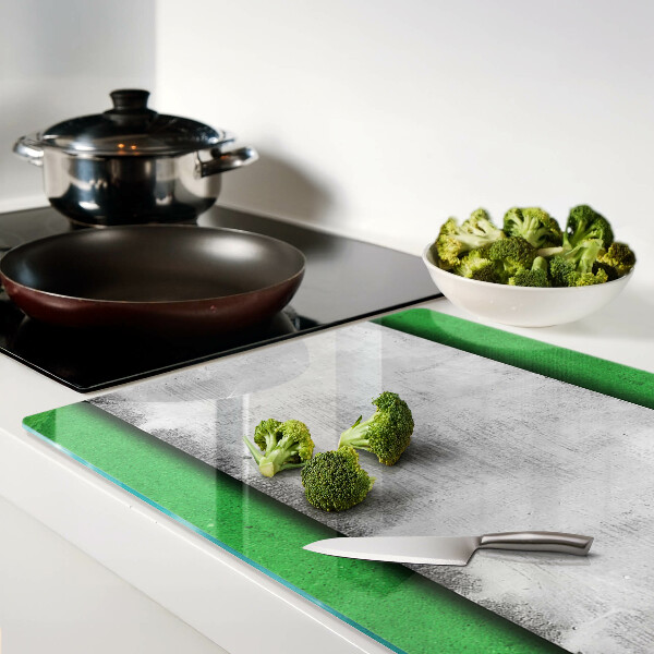 Snijplanken van glas Groene en grijze lijnen