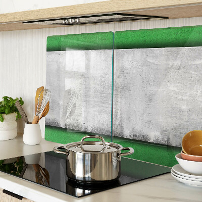 Snijplanken van glas Groene en grijze lijnen