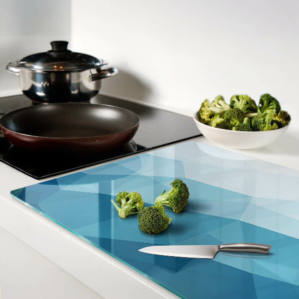 Snijplanken glas Blauwe driehoeksgradiënt