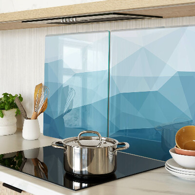 Snijplanken glas Blauwe driehoeksgradiënt