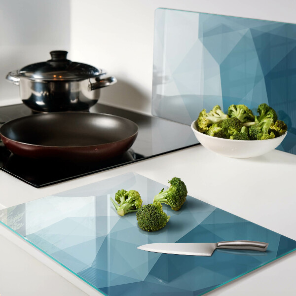 Snijplanken glas Blauwe driehoeksgradiënt