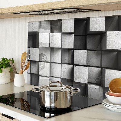 Snijplanken van glas Geometrische patronen in grijstinten