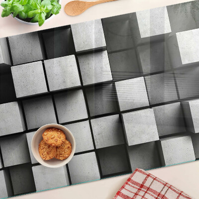 Snijplanken van glas Geometrische patronen in grijstinten