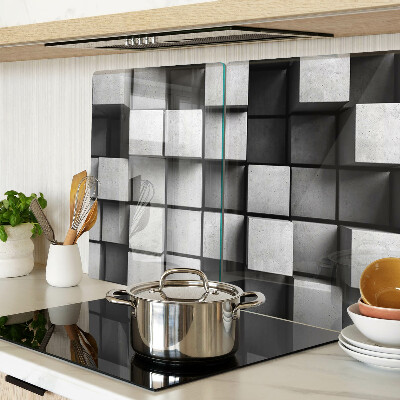 Snijplanken van glas Geometrische patronen in grijstinten