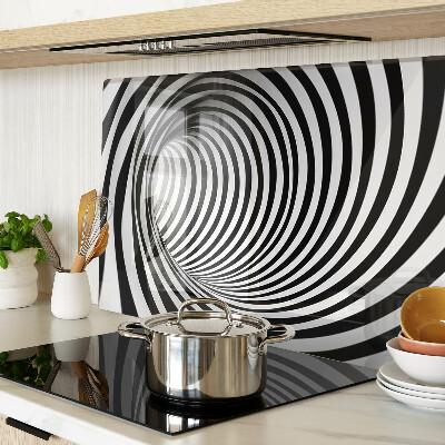 Glazen snijplanken Spiraalpatroon in zwart-wit tinten