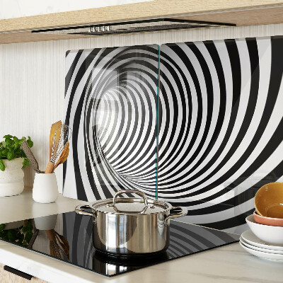 Glazen snijplanken Spiraalpatroon in zwart-wit tinten