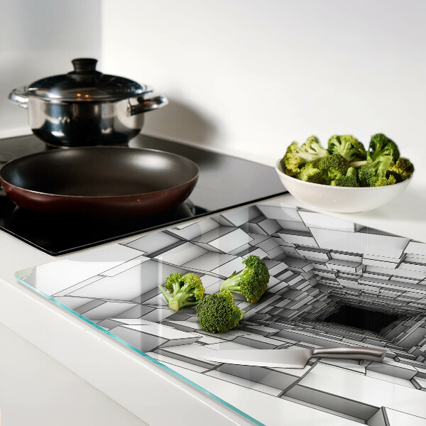 Glazen snijplanken 3D kubusdoolhof