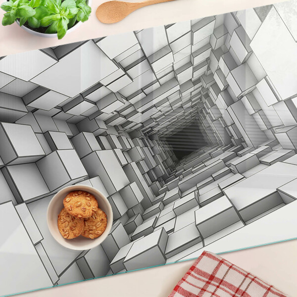 Glazen snijplanken 3D kubusdoolhof