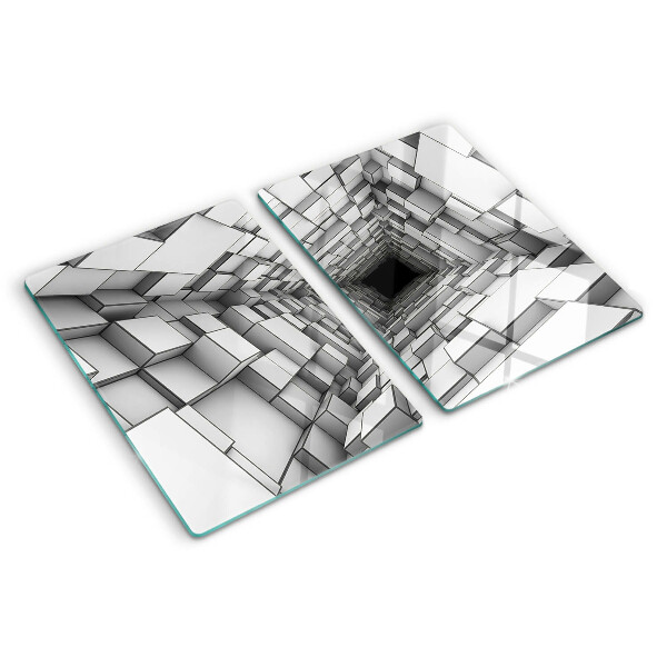 Glazen snijplanken 3D kubusdoolhof