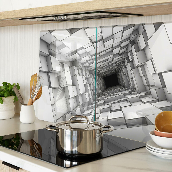 Glazen snijplanken 3D kubusdoolhof