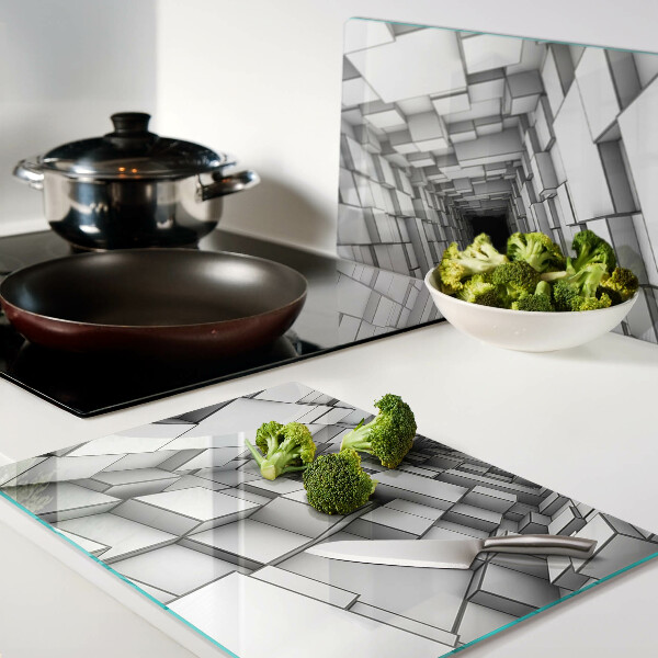 Glazen snijplanken 3D kubusdoolhof