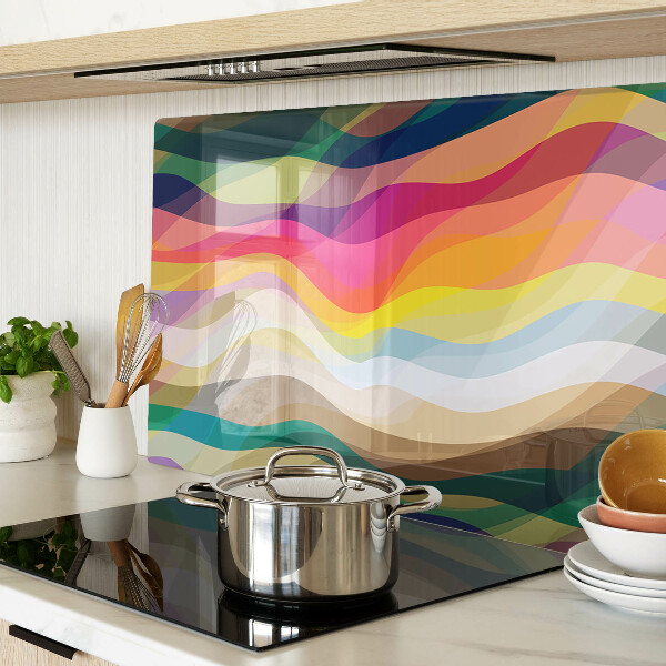 Snijplanken van glas Abstracte kleurgolven