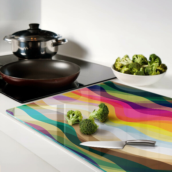 Snijplanken van glas Abstracte kleurgolven