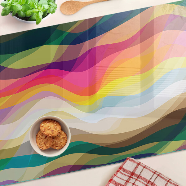 Snijplanken van glas Abstracte kleurgolven