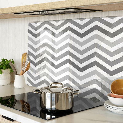 Glazen snijplanken Zigzaglijnen in grijstinten