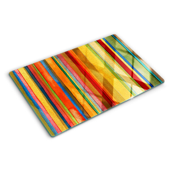 Glazen snijplanken Kleurrijke abstracte strepen