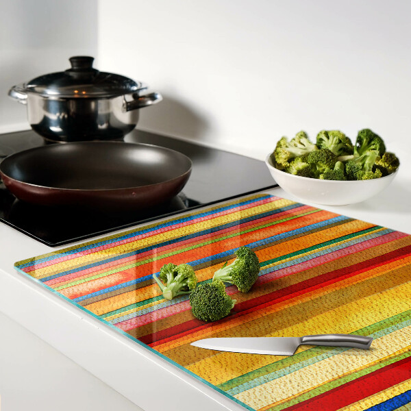 Glazen snijplanken Kleurrijke abstracte strepen