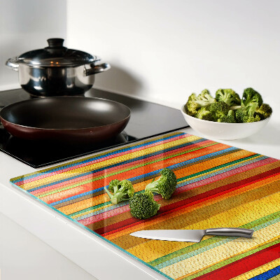 Glazen snijplanken Kleurrijke abstracte strepen