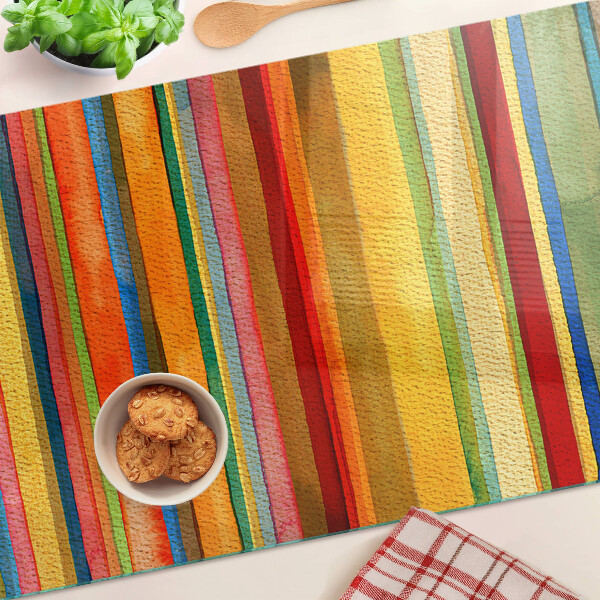 Glazen snijplanken Kleurrijke abstracte strepen