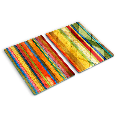 Glazen snijplanken Kleurrijke abstracte strepen