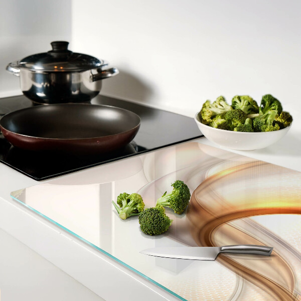 Snijplanken van glas Lichtgolven in goudtinten