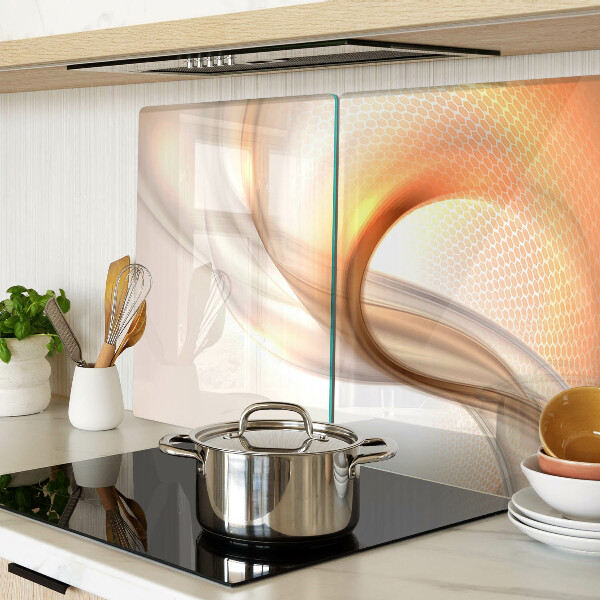 Snijplanken van glas Lichtgolven in goudtinten