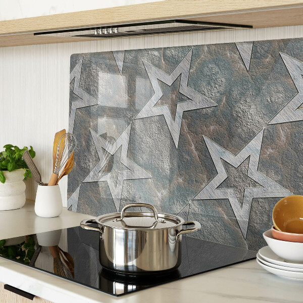 Snijplanken van glas Sterren op een textuurachtergrond