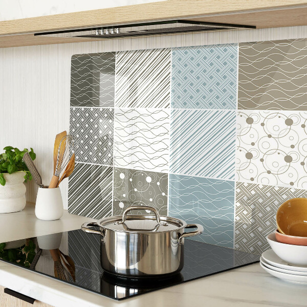 Snijplanken van glas Geometrische patronen en lijnen