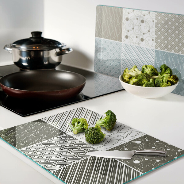 Snijplanken van glas Geometrische patronen en lijnen